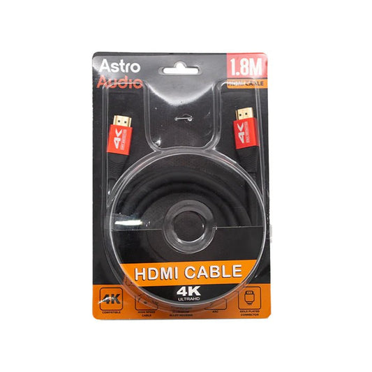 Astro Audio - HDMI1.8 HDMI AM - AM 4K And Meet ARC function Multi - Color Overmold Type Cable 1.8M - My Store