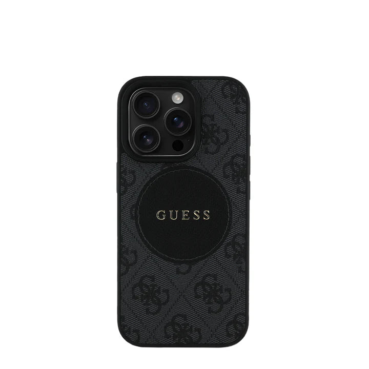 GUESS - Magsafe Grained IPhone 16 Pro Max Black Case - My Store