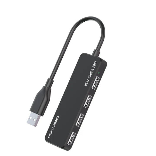 HUB - 011 BK Mikisa USB 2.0 HUB 4 - Port - Super Slim Black - My Store