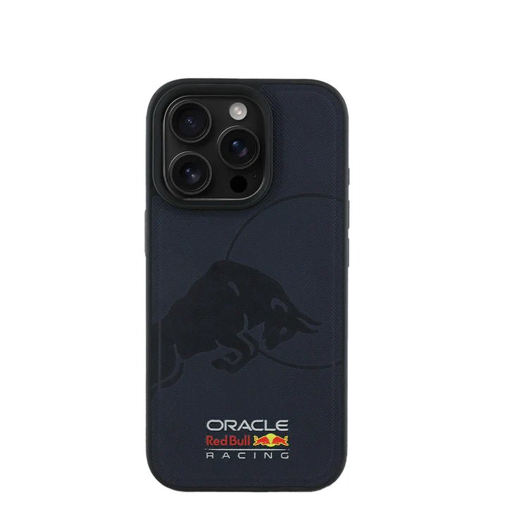 RedBull Racing - Magsafe IPhone 16 Pro Max Meshed Navy Leather Case - My Store
