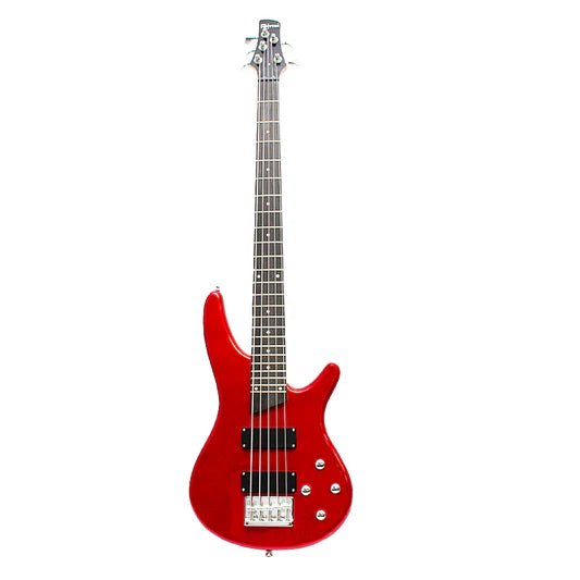 Rhythm MI - SPB500 RD 5 String Electric Bass Guitar Red - My Store