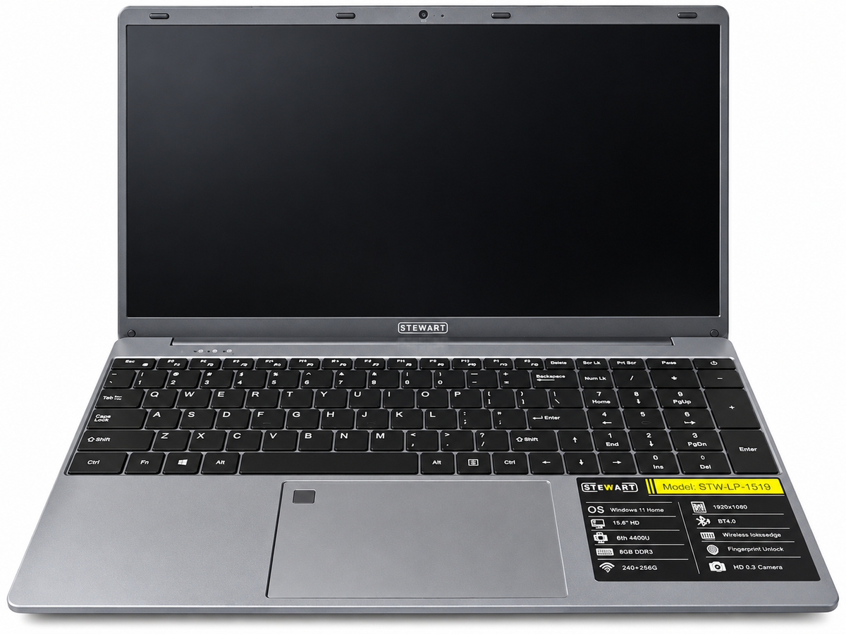 Stewart 15.6" Intel 4405U Laptop 8GB RAM 128GB SSD [STW-LP-1519 GY]