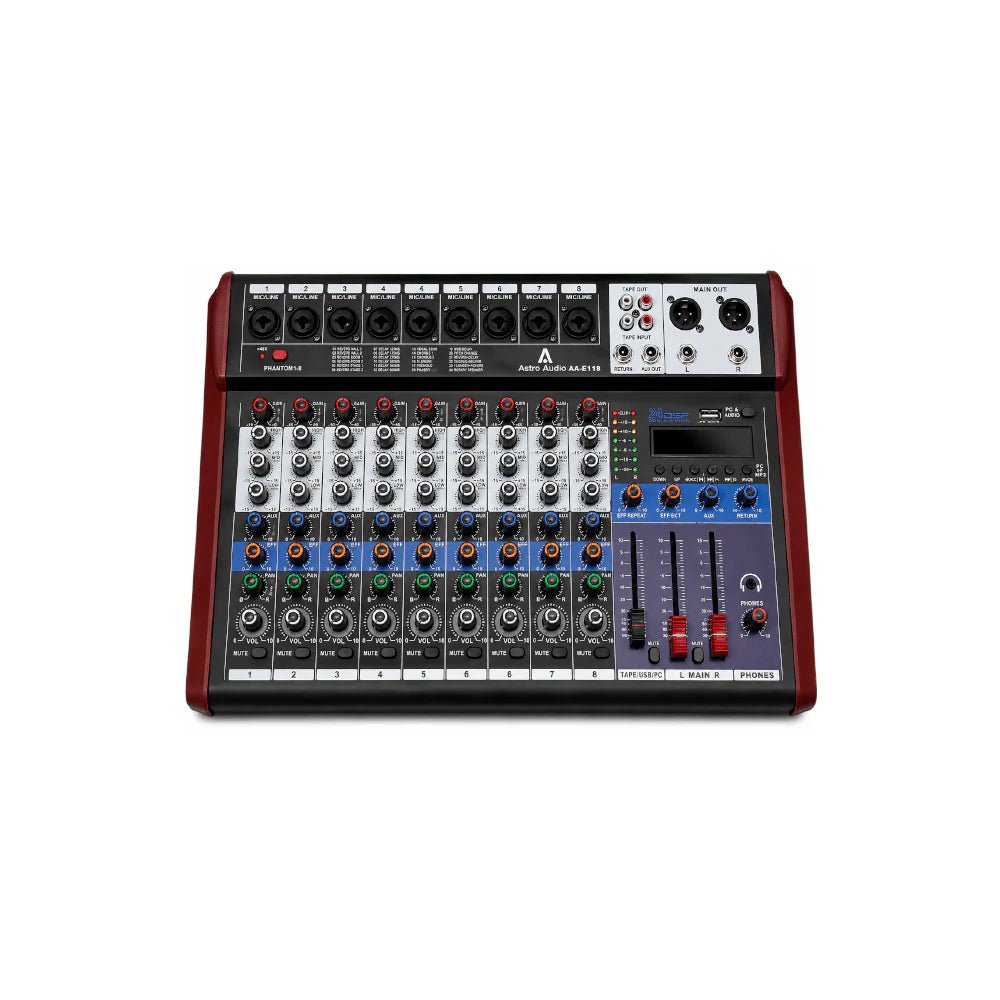 AA-E118 [Astro Audio 8ch Desktop Mixer With Usb] - IMS Distribution