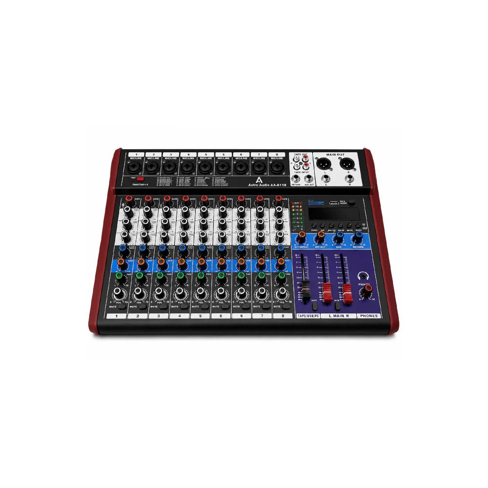 AA-E118 [Astro Audio 8ch Desktop Mixer With Usb] - IMS Distribution