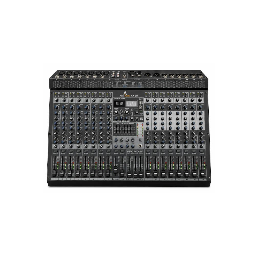 AA-E16[ASTRO AUDIO 16 CHANNEL DESKTOP MIXER] - IMS Distribution