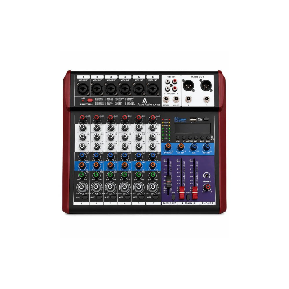 AA-E6 [Astro Audio 6CH Desktop Mixer With USB] - IMS Distribution