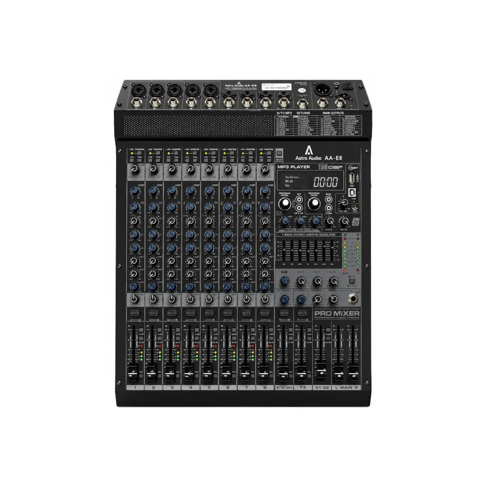 AA-E8 [Astro Audio 10 CH Desktop Mixer With USB] - IMS Distribution