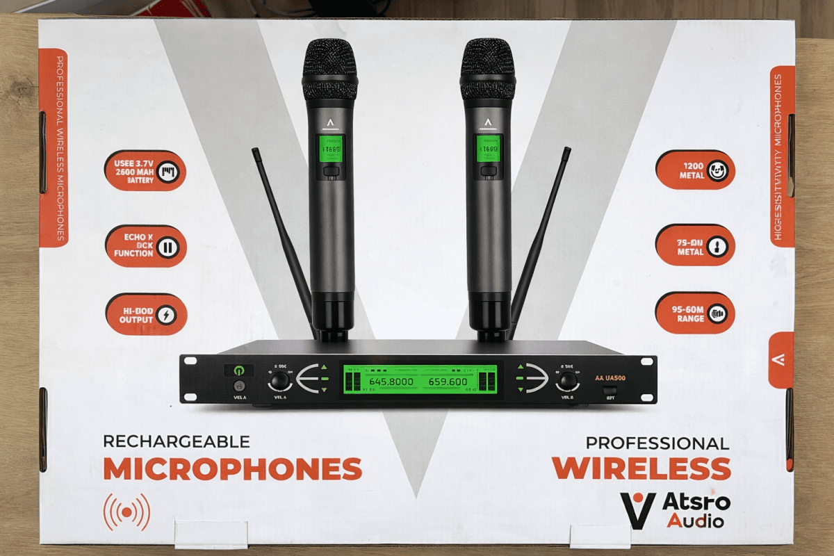 AA - KU500[Astro Audio wireless rechargeable Microphones] - My Store IMS Distribution