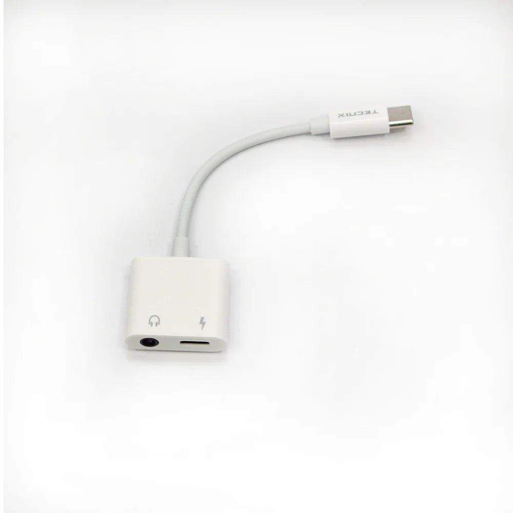 ADT - 114 BK Mikuso Type - C to 3.5mm+Charging Adapter Black - My Store