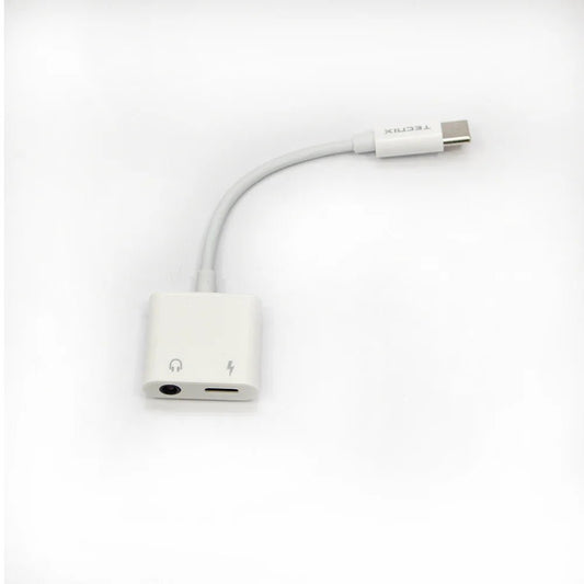 ADT - 114 BK Mikuso Type - C to 3.5mm+Charging Adapter Black - My Store