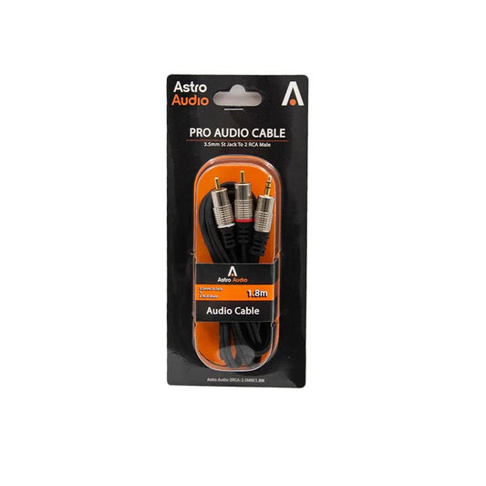 Astro Audio 1.8M 3.5mm St Jack to 2 RCA Cable[2RCA - 3.5MM1.8M] - My Store