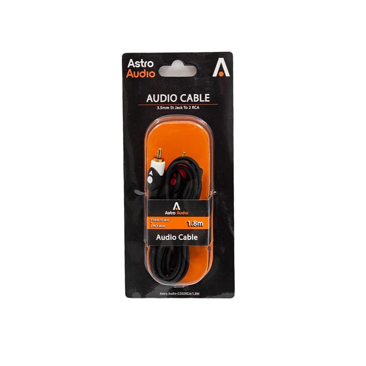 Astro Audio 1.8M 3.5mm St Jack to 2 RCA Male Audio Cable[C352RCA18M] - My Store