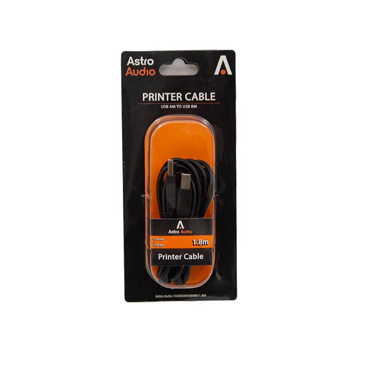 Astro Audio 1.8M USB AM - BM Printer Cable [CUSBAMUSBBM18] - My Store