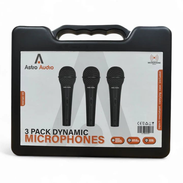 Astro Audio 3 Pack Dynamic Microphones [AA - XM1800] - My Store