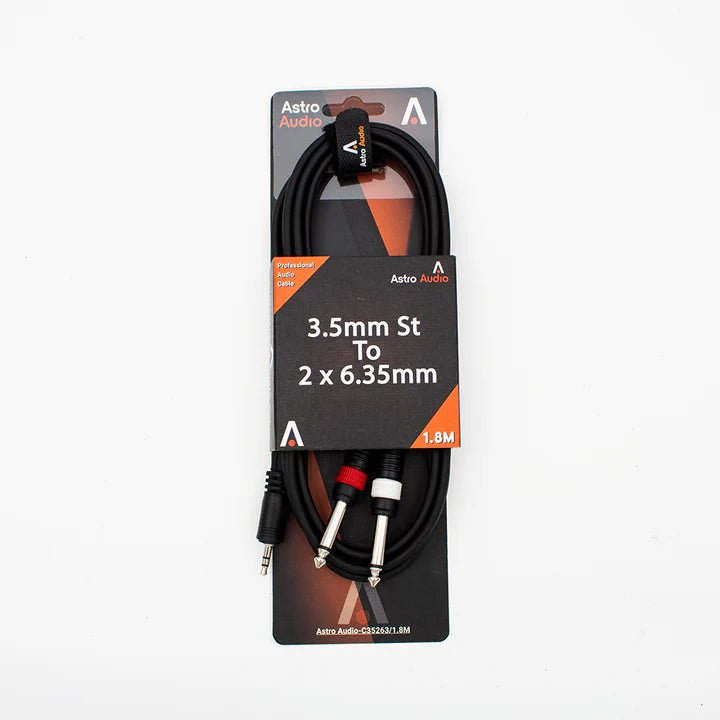 Astro Audio 3.5mm St to 2X6.35mm Plug 1 [C3526318] - My Store