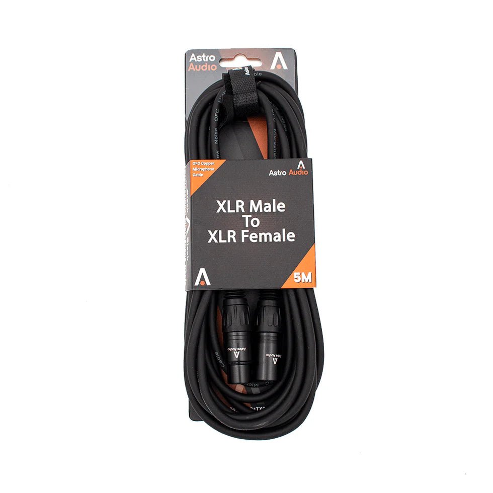 Astro Audio 5M XLR Male to XLR Female Mic Cable [Tx009 - Tx012BK] - IMS Distribution