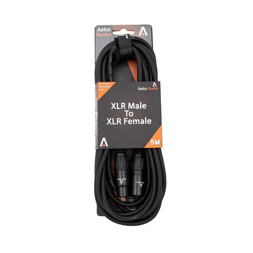 Astro Audio 5M XLR Male to XLR Female Mic Cable [Tx009 - Tx012BK] - IMS Distribution