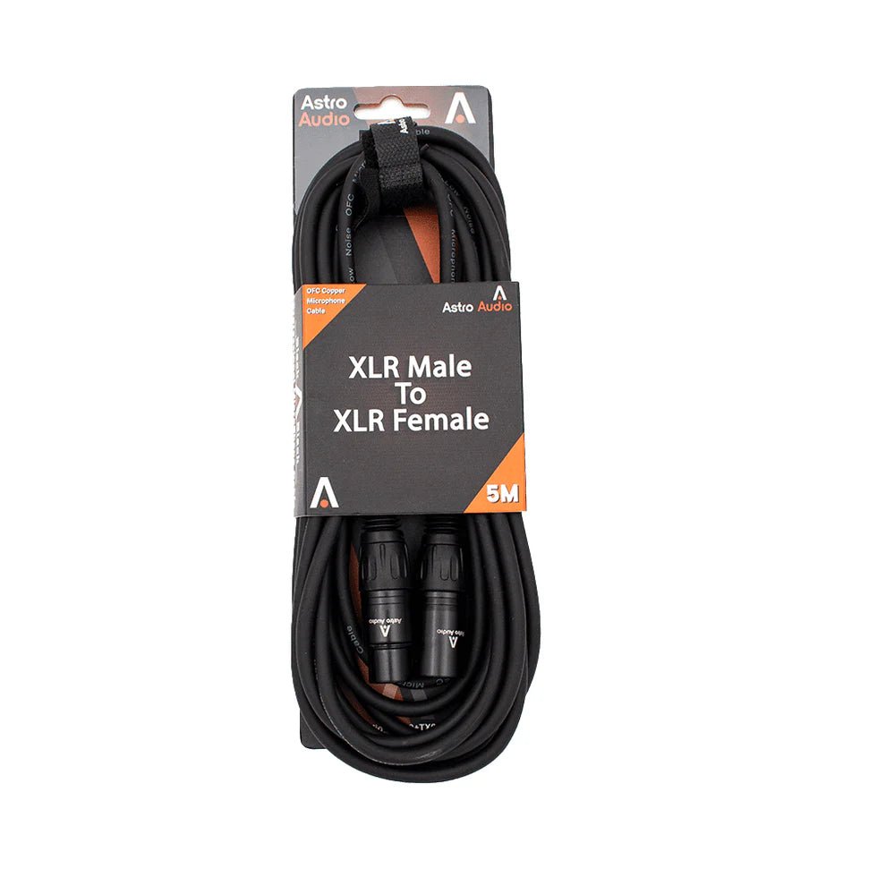 Astro Audio 5M XLR Male to XLR Female Mic Cable [Tx009 - Tx012BK] - IMS Distribution