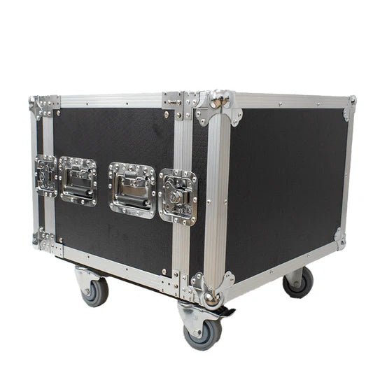Astro Audio - 8U BK Wood With Wheels Flight Case Black - My Store
