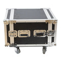 Astro Audio - 8U BK Wood With Wheels Flight Case Black - My Store