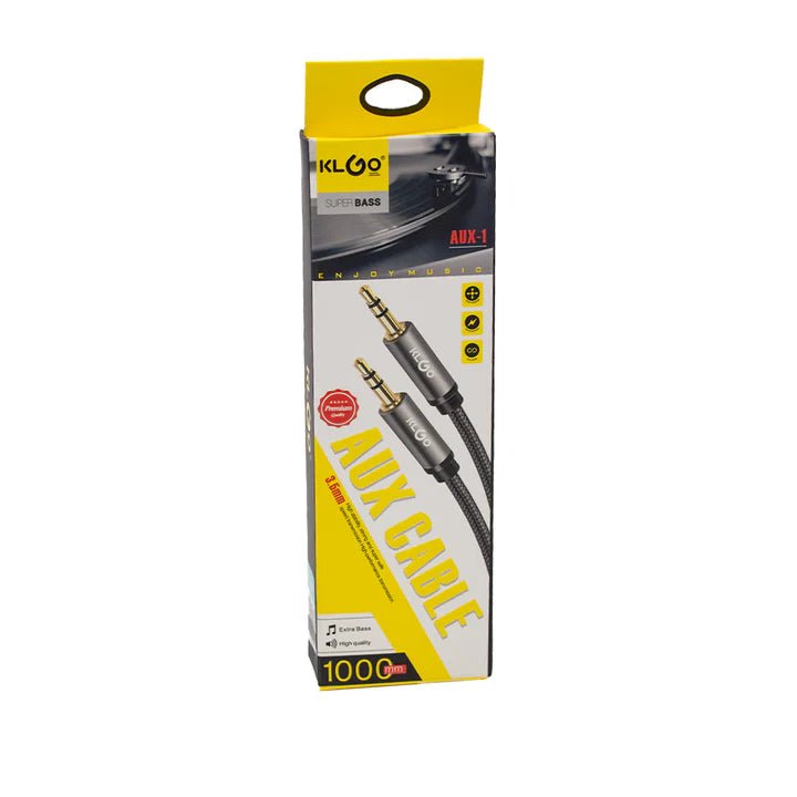 Aux - 1 3.5mm to 3.5mm KlGo Audio Cable 1m - My Store
