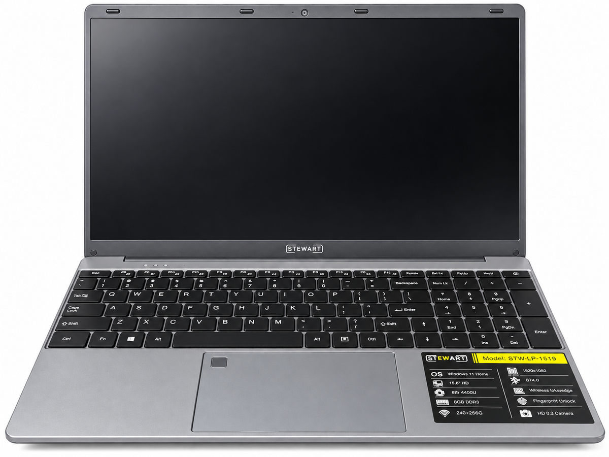 Stewart 15.6" Intel 4405U Laptop 8GB RAM 128GB SSD [STW-LP-1519 GY]