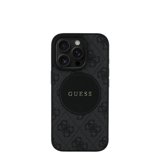 GUESS - Magsafe Grained IPhone 16 Pro Max Black Case - My Store
