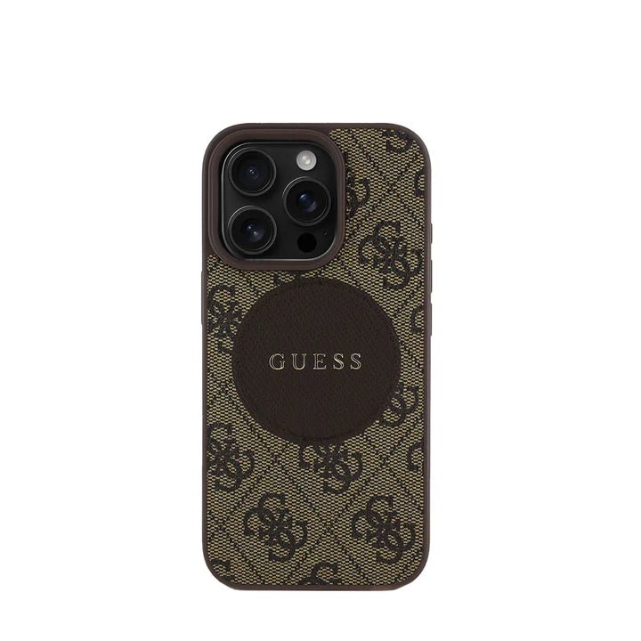 GUESS - Magsafe Grained IPhone 16 Pro Max Brown Case - My Store