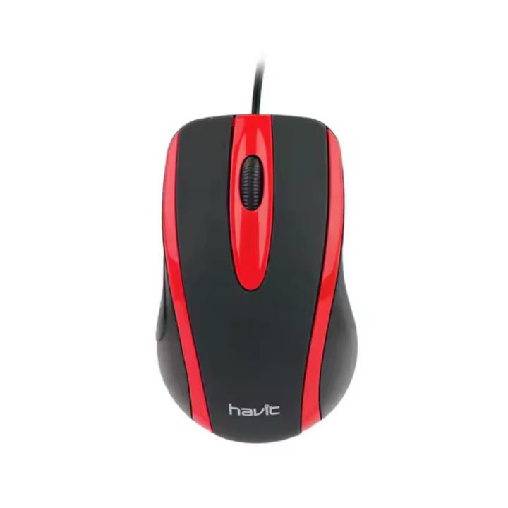 Havit PC series - USB Mouse Black+Red [HV - MS753 BK+RD] - My Store
