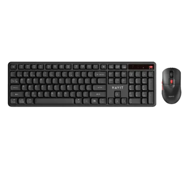 Havit Wireless keyboard+Mouse Combo Black+Red [HV - KB261WB BK+RD] - My Store