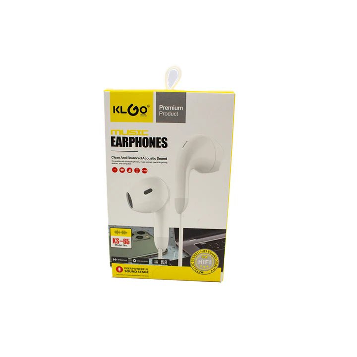 KlGo Earpohes White [KS - 33K WH] - My Store