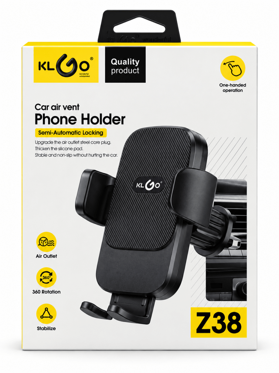 Klgo-z38 Bk Car Air Vent Bracket Phone Mount Black - IMS Distribution