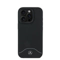 MERCEDES - Magsafe IPhone 16 Pro Max Black Wood Imitation And Smooth Genuine Leather Case - My Store