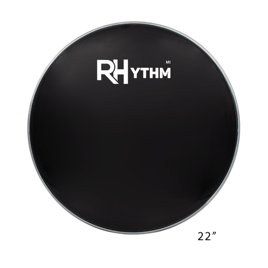 Rhythym MI 22&quot; Black Drum Head 0.25mm - My Store