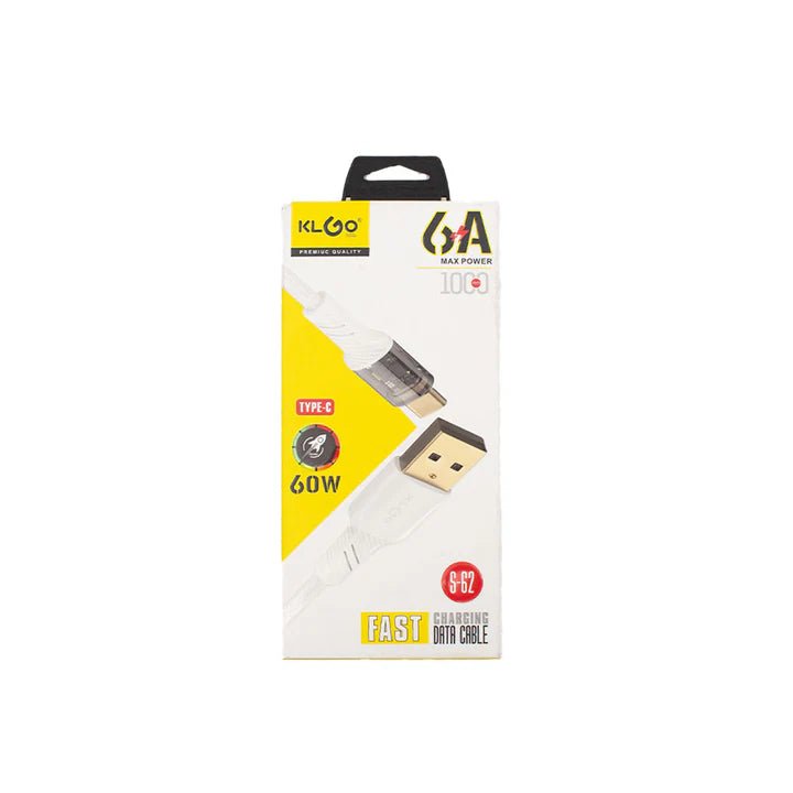 S - 62 WH Klgo 20W Type - C Fast Charging Cable White - My Store