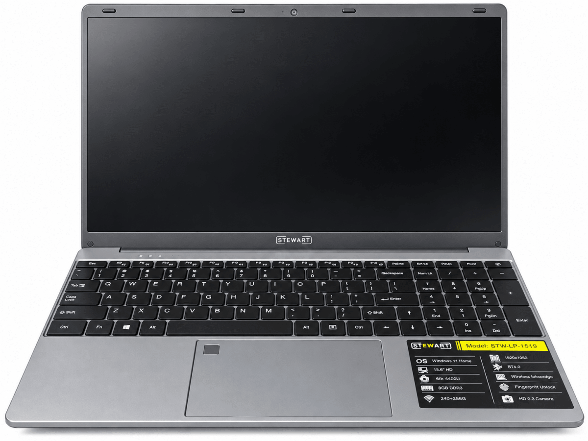 Stewart 15.6" Intel 4405U Laptop 8GB RAM 128GB SSD [STW-LP-1519 GY] - IMS Distribution