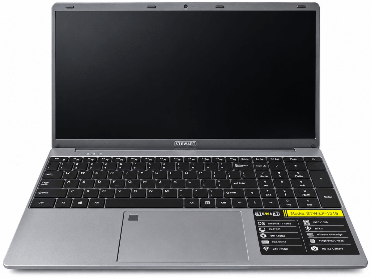 Stewart 15.6" Intel 4405U Laptop 8GB RAM 128GB SSD [STW-LP-1519 GY] - IMS Distribution