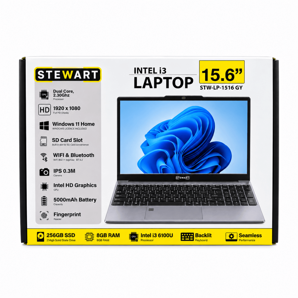 Stewart GY 15.6" Laptop – Intel® Core™ i3-6100U [STW-LP1516] - IMS Distribution
