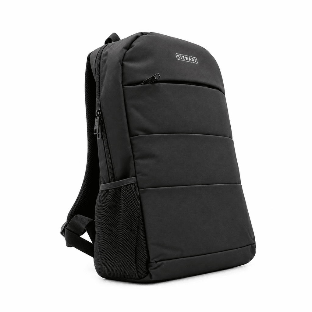 Stewart STW-014 BK 15.6″ Laptop Backpack – Padded Sleeve, Sleek Black | IMS Distribution - IMS Distribution