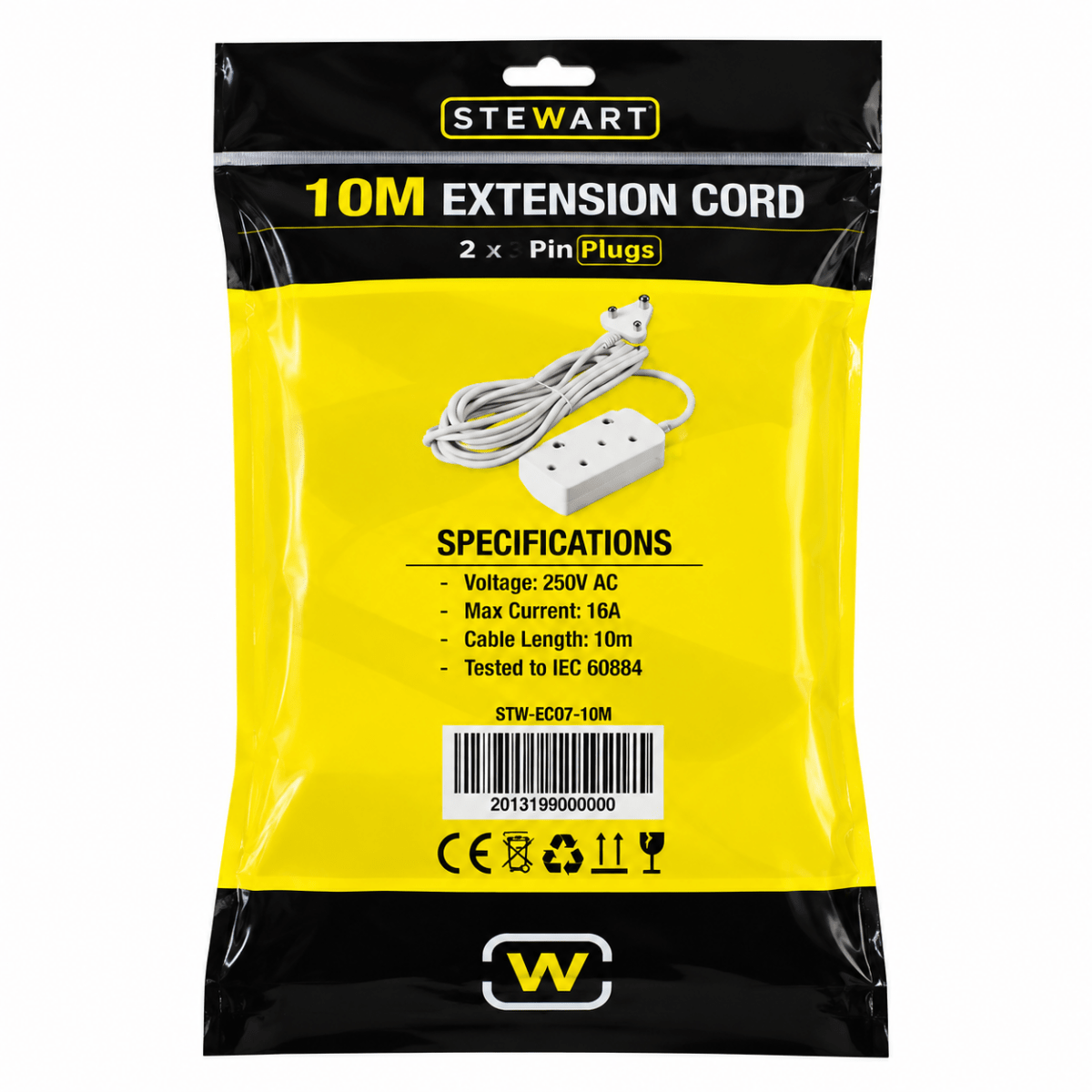 Stewart STW-EC01 10 M Multiple Socket Extension Cord – IMS Distribution - IMS Distribution