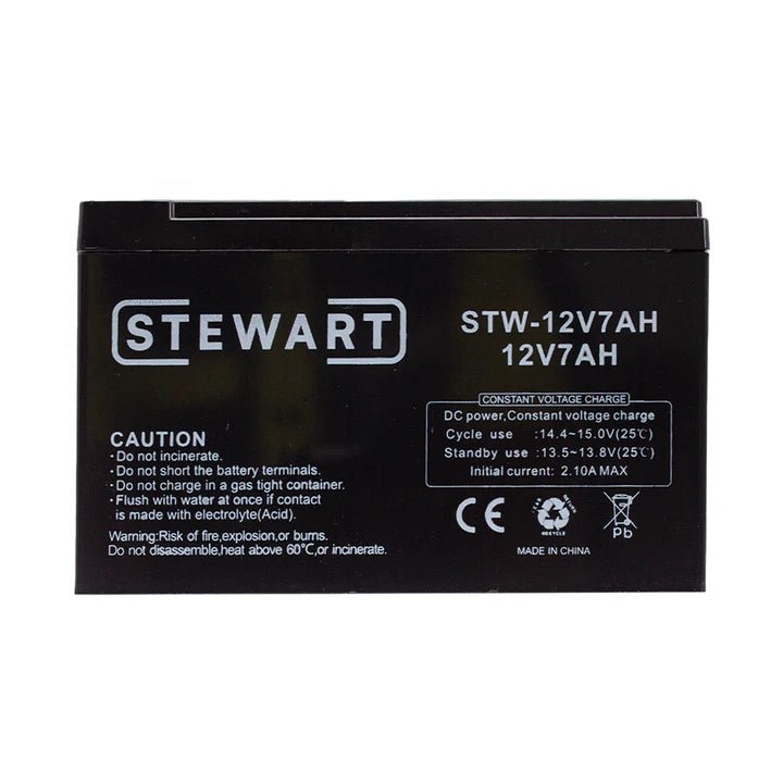 STW - 12V7AH - Stewart Sealed Lead Acid Rechargeable Battery - My Store IMS Distribution