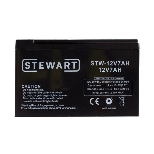 STW - 12V7AH - Stewart Sealed Lead Acid Rechargeable Battery - My Store IMS Distribution