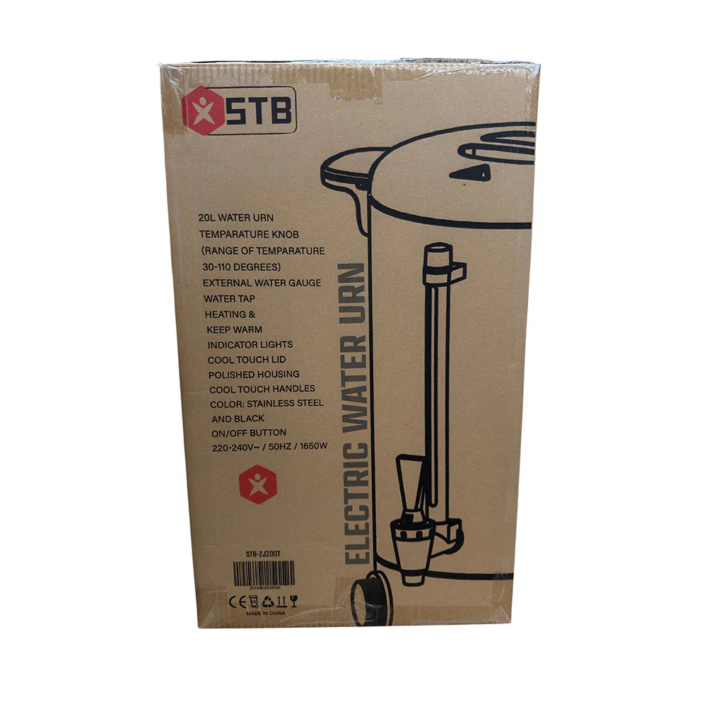 STB ZJ200T 20 litre electric water urn stainless steel package