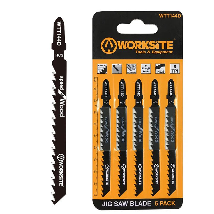 WorkSite 5pcs Jig Saw Blade for Wood [WTT144D] - My Store
