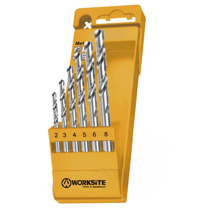WorkSite 6pcs HSS Twist Drill Bits Set [WXDB06] - My Store