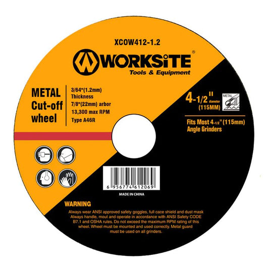 XCOW412 - 3.0 WorkSite 115mm Cut off Wheel - My Store